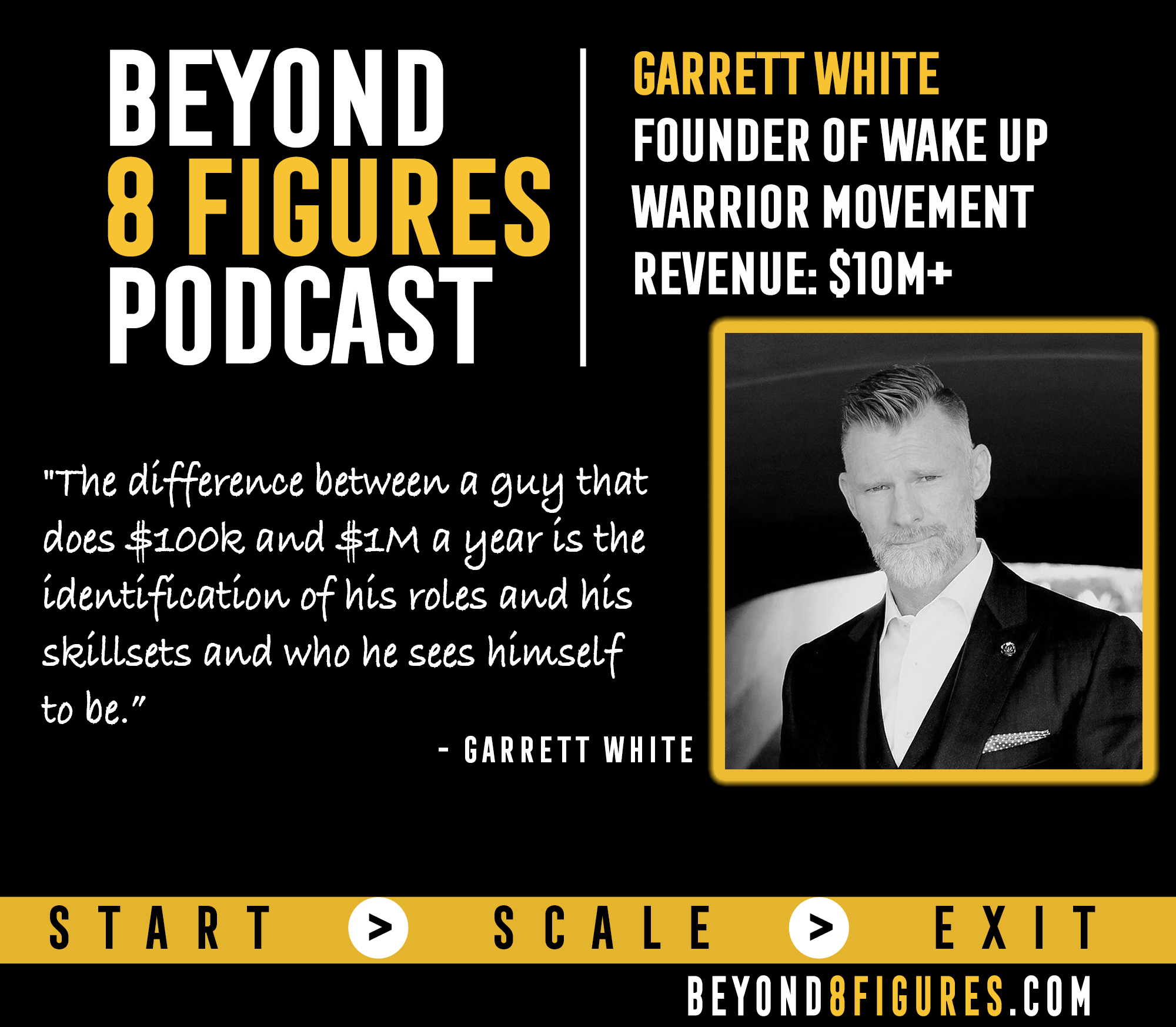 Garrett White Runs Wake Up Warrior Which Generates $10M+ Annually