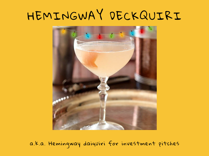 Business-themed cocktail Hemingway Deckquiri