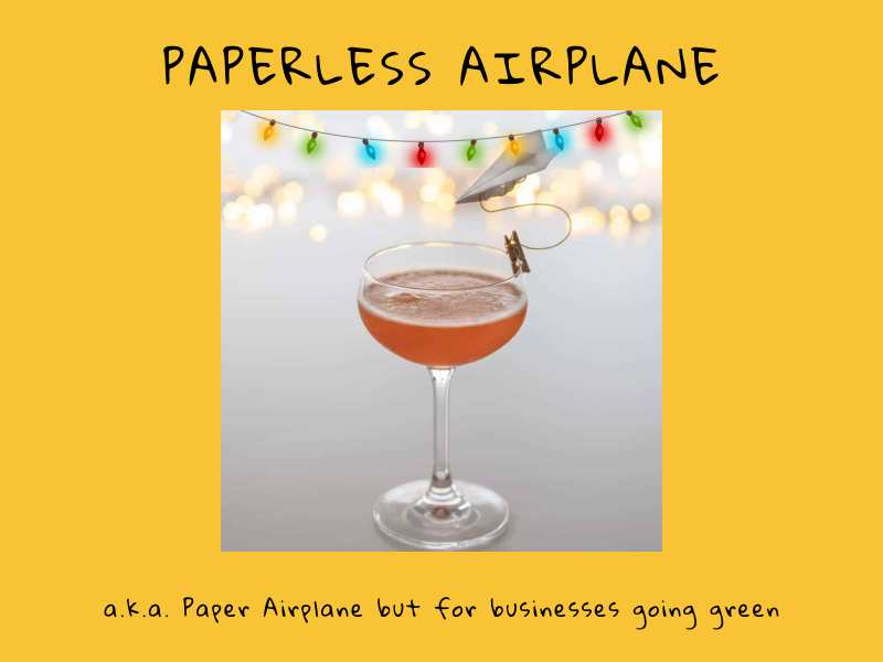 Business-themed cocktail Paperless Airplane