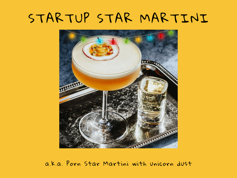 Business-themed cocktail Startup Star Martini